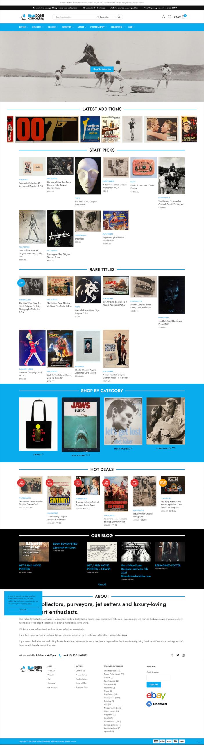 Blue Robin Collectables Homepage